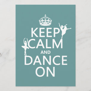 Invitation Gardez le calme et dansez sur (ballet) (toutes les