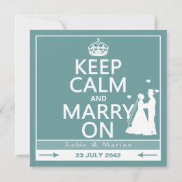 Invitation Gardez le calme et épousez dessus - les jeunes