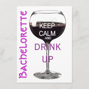 Invitation Gardez les boissons calmes de partie de