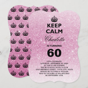 Invitation Gardez l'invitation calme de fête d'anniversaire