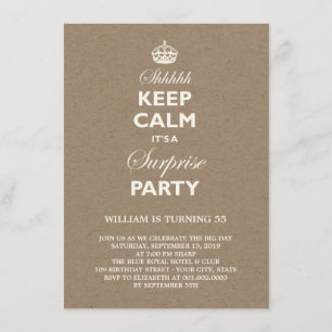 Invitation Gardez l'invitation drôle calme d'anniversaire de