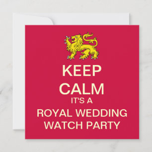Invitation GARDEZ l'invitation royal CALME de noce (le lion)