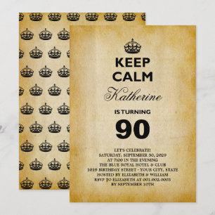 Invitation Gardez l'invitation vintage calme de fête