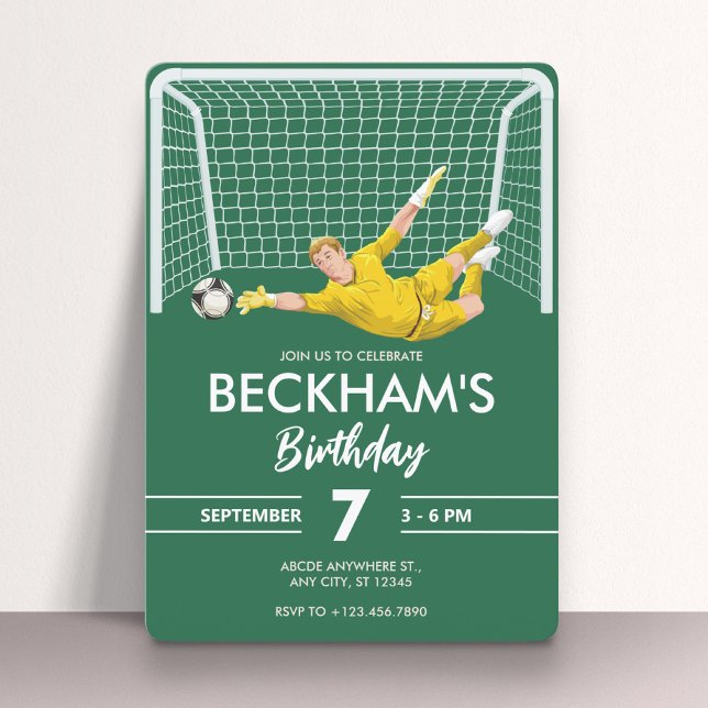 Invitation Gardien de but de football  (Créateur téléchargé)