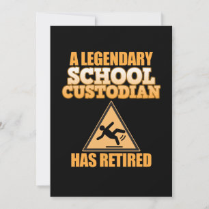 Invitation Gardien de l'école à la retraite Gardien auxiliair