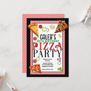Invitation Garnitures de pizza Pizzeria italien Fête d'annive