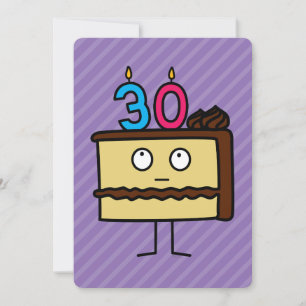 Invitation Gâteau aux bougies le 30e anniversaire