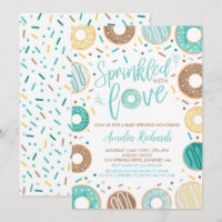 Invitation Gâteau Bébé Saupoudré D'Amour
