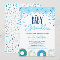 Invitation Gâteau Bébé Saupoudré D'Amour