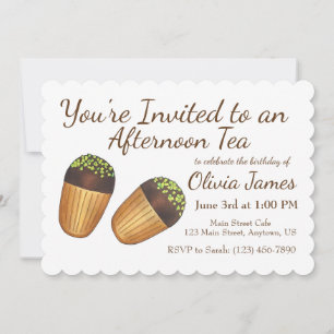 Invitation Gâteau d'anniversaire de mariage de la fête du thé