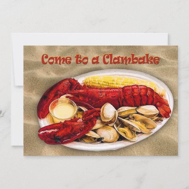 Invitation Gâteau de homard et de clams (Devant)