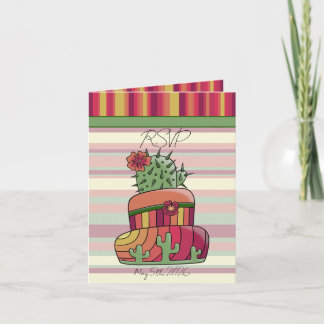 Invitation Gâteau de mariage Cactus "RSVP"