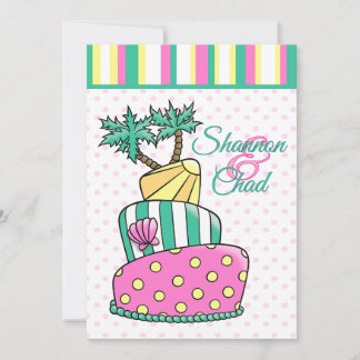 Invitation Gâteau de plage tropical
