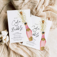 Gâteau rose et champagne Bubbly