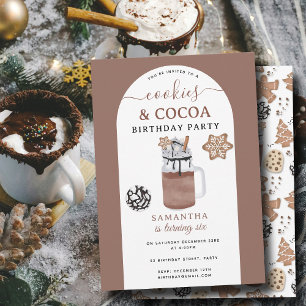 Invitation Gâteaux de Noël & Chocolat Chaud Enfants Anniversa