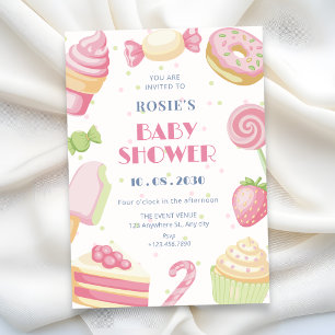 Invitation Gâteaux sucrés glace bébé shower