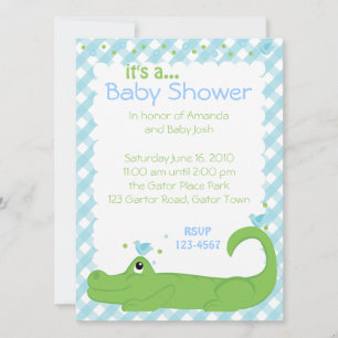 Invitation Gator et Blue Birds