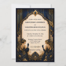 Gatsby flapper bleu or mariage 1920