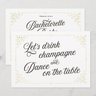 Invitation Gatsby Style Gold Bachelorette Party