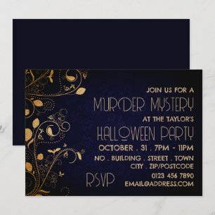 Invitation Gatsby Style, Meurtre Mystère Halloween Party