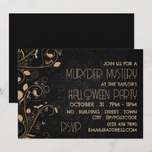 Invitation Gatsby Style, Meurtre Mystère Halloween Party