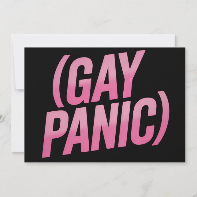 Invitation Gay Panic Gay LGBTQ - Fierté de la protestation (Devant)