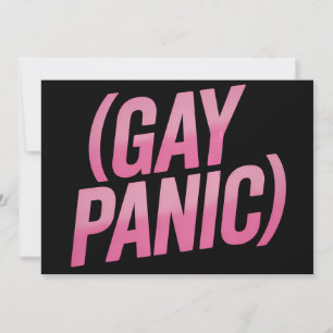 Invitation Gay Panic Gay LGBTQ - Fierté de la protestation