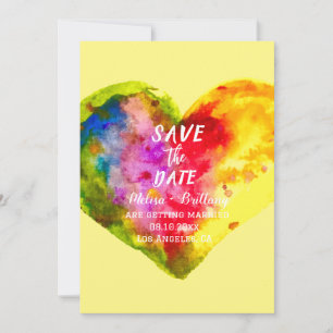 Invitation Gay pride LGBT Rainbow Marriage Mariage