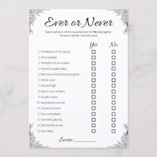 Invitation Gay Wedding shower jeu, jamais ou jamais couple