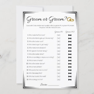 Invitation Gay Wedding shower Jeu, salle de jeu ou salle de j