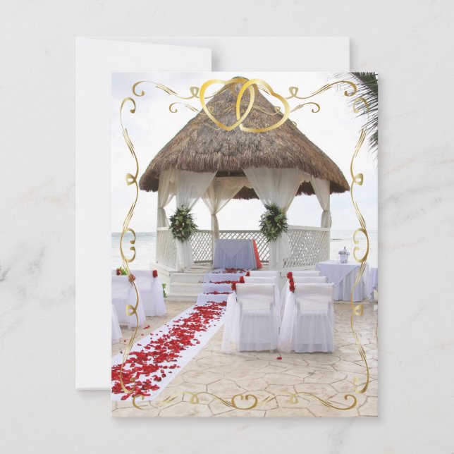 Invitation Gazebo Sur L'Invitation Au Mariage De Plage4 (Devant)