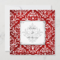 GC Erika Vintage Damask Ruby Red