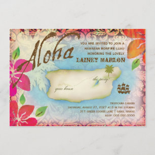 Invitation Gc  Île Aloha Luau