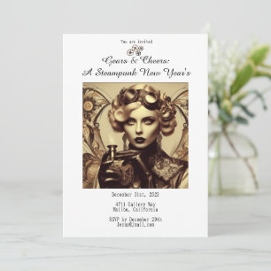 Invitation Gears & Cheers A Steampunk Nouvel An
