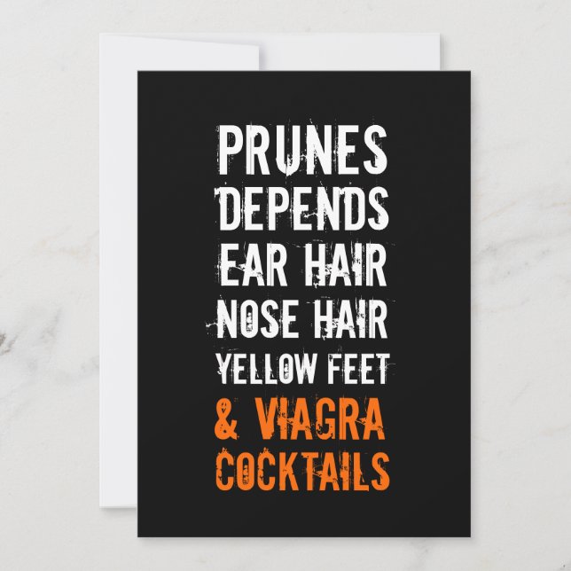 Invitation Geezer à la fête du 30e anniversaire (Devant)