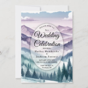 Invitation Gelée de Lavande dans le Mariage de Brume Alpine