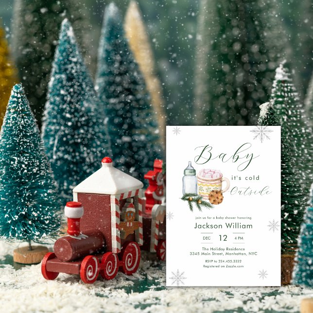 Invitation Gender Neutral Snowflake Winter Baby Shower (Gender Neutral Snowflake Winter Baby Shower Invitation)