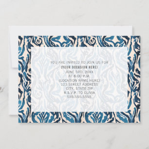 Invitation générique pour une fête abstraite en bl