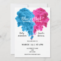 Genre de fumée bleue et rose