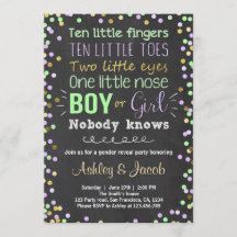Genre révéler Baby shower d'invitation Garçon ou f