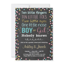 Genre révéler Baby shower d'invitation Garçon ou f