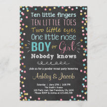 Genre révéler Baby shower d'invitation Garçon ou f