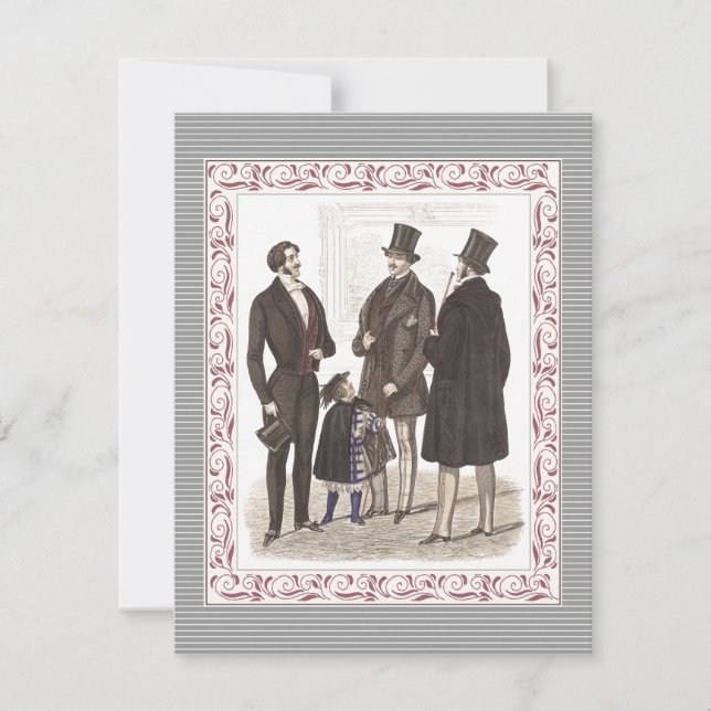 Invitation Gentlemen Only Elegant Bachelor's Party (Devant)