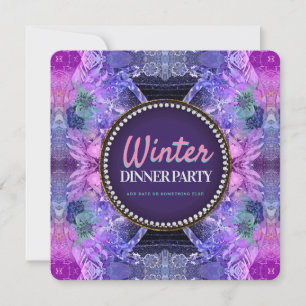 Invitation Géo Frills Fête Anniversaire Rose Violet Shower Pa