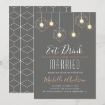 Geo Lights Manger Boire et être marié Mariage gris
