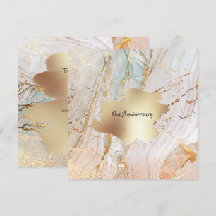 Invitation Géode en marbre doré DO-IT-YOURSELF soirée élégant