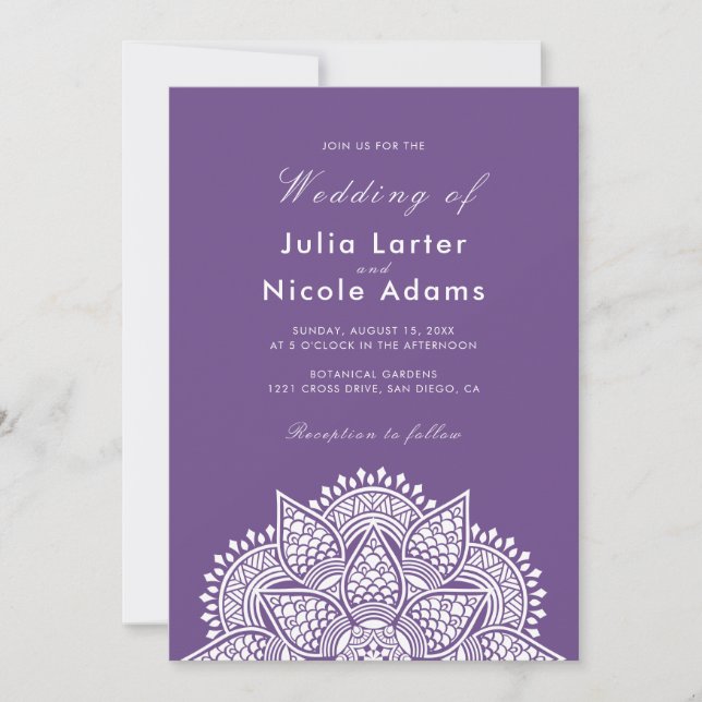 Invitation Geometric Glittering Metallic Luxury Wedding (Devant)