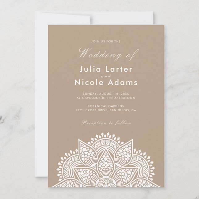 Invitation Geometric Glittering Metallic Luxury Wedding (Devant)