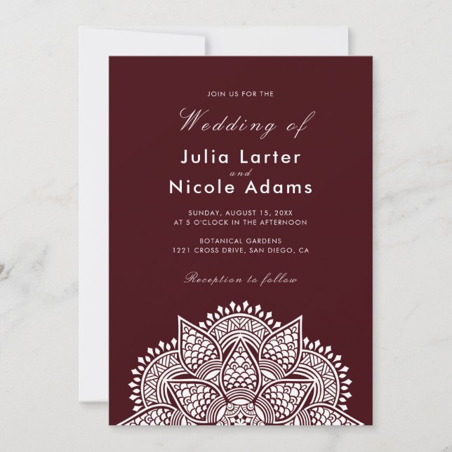 Invitation Geometric Glittering Metallic Luxury Wedding (Devant)