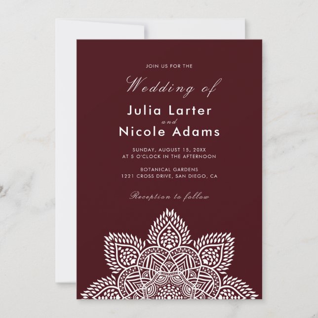Invitation Geometric Glittering Metallic Luxury Wedding Invit (Devant)